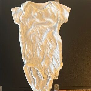 Carter's White and Gray Dotted Bodysuit
